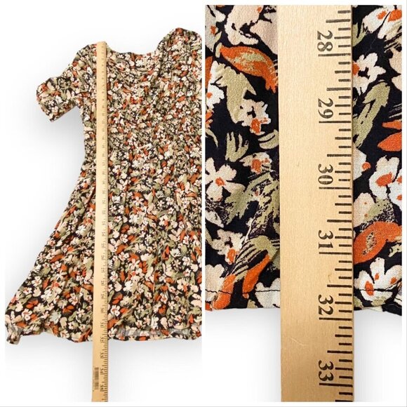 Free People Dress,  Forget Me Not Floral Print, Black, Size 6, new with tag - Picture 15 of 15